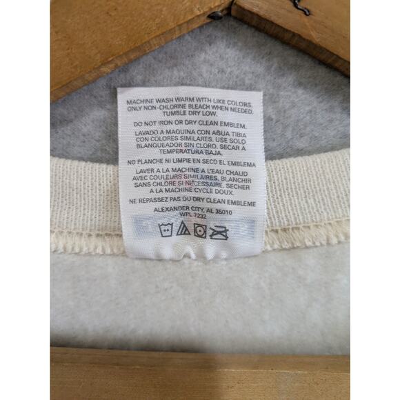 JERZEES Sweatshirt Men's 2XL Off White Blank Crewneck Pullover Y2k Vintage NWT - Picture 8 of 8